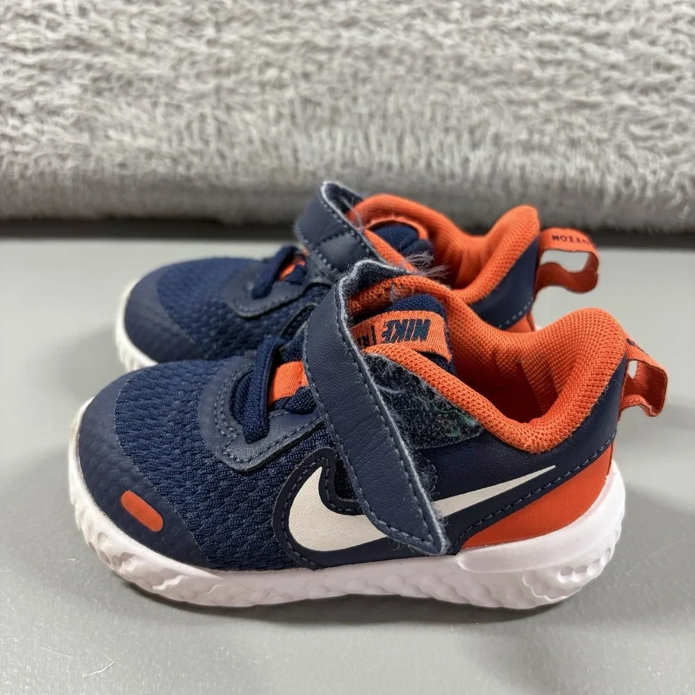 Nike Revolution Sneakers Toddler 5C Bundle Lot of 2 Blue Black